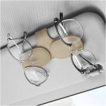 Autop&auml;ikeseprillide hoidja, Nahk, Prillihoidja, Autop&auml;ikeseprillide hoidja, Lihtne paigaldus, Piletite ja kaartide hoidik, beež