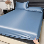 2025 Premium J&auml;&auml;siidist Voodilina - Imitatsioon Tencel, Klass A, Ohutu emale ja beebile, Masinpestav, Eriti s&uuml;gav l&otilde;ige 180cm x 200cm