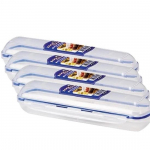 Lock&Lock Gimbap L&otilde;unakarp Komplekt 4 tk &ndash; &Otilde;hukesed ja lekkekindlad mahutid gimbapi, suupistete, puuviljade jaoks (Kaasaskantav, Toiduohutu)