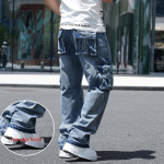 Meeste Ameerika stiilis laia s&auml;&auml;rega lahtised mitme taskuga t&ouml;&ouml;r&otilde;ivaste teksad 34