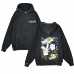 Anime Jujutsu Kaisen Geto Suguru Naljakas Prindiga Kapuutsiga Meeste Naiste Puuvillased Hupparid Suured Suurused Streetwear Harajuku Vintage Dressipluus M