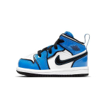 Air Jordan 1 Mid SE TD Signal Blue Beebi tossud Valge Must BQ6933-402 25