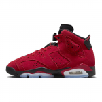 Air Jordan 6 Retro GS Toro Bravo Laste tossud Punane Varsity-Punane Must 384665-600 38.5