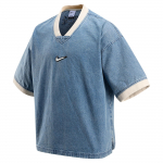 Nike Denim L&uuml;hih&uuml;ljestega Korvpalli &Uuml;mmarguse Kaelusega T-s&auml;rk Meeste Topid HV1919 L
