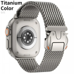 Milano Aas-rihm Apple Watchi jaoks Rihm Ultra 3 49mm 46mm 45mm 44mm 42mm Roostevabast terasest Metall iWatchi jaoks Seeria 11 10 9 8 7 6 5 42mm 44mm 45mm
