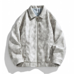 Kevad- ja s&uuml;gismantel Ameerika High Street PU-nahkjakk Meeste kevadine ja s&uuml;gisene Euroopa ja Ameerika t&auml;navapaari vabaaja mantel XXXL