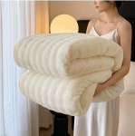 Superpehme kunstk&uuml;&uuml;liku karusnahast r&auml;tikutekk Four Seasons soe ja hubane 200X230 valge