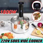 1800W roostevabast terasest vaakumiga aeglane sous vide toiduk&uuml;psetaja 1800W v&otilde;imas sukeldussirkulaator LCD digitaalse taimeriga