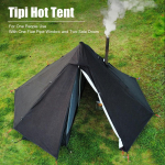 K&auml;mping Teepee Telk V&auml;lip&uuml;ramiidtelk &Uuml;ksikud inimesed Tipi Kuum Telk Matkamiseks khaki
