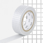 Masking tape quadrill&eacute; - Argent&eacute; - 1,5 cm x 7 m h&otilde;be