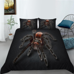 3D Spider-teemaline voodipesukomplekt hirmu&auml;ratava putukamustriga suleteki ja padjap&uuml;&uuml;riga 2/3 t&uuml;kki AU/EU/US/DE t&auml;issuuruses kodukaunistus Baby 100x135cm