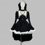 Anime Cosplay Kost&uuml;&uuml;m Tume Magus ja Lahe Tikandiga Rist Halloween Nunna Kost&uuml;&uuml;m COS Kost&uuml;&uuml;m S