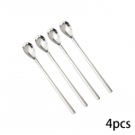 4-10 tk 9'' roostevabast terasest kohvilusikas H&otilde;bedane teelusikas pika k&auml;epidemega serveerimislusikas magustoit mett puuviljamahla j&auml;&auml;tiselusikat