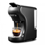 HiBREW Kohvimasin 19 Baari 4-&uuml;hes Kuum & K&uuml;lm Mitme Kapsli Espresso Kohvimasin Pod Kohvimasin Topelt ekstraheerimine Dolce Milk Nexpresso Pulber H1A must