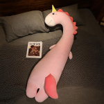Loom Dinosaurus Shiba Inu Padi Pl&uuml;&uuml;slelu &Uuml;kssarvik Kaardus Pikk Padi T&uuml;druk Magamiseks Rahustav Nukk 100cm brown