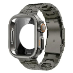Luksuslik titaanist k&auml;ev&otilde;ru + korpus Apple Watch Ultra jaoks Rihm 44mm 45mm 46 49MM Titaanist &uuml;hendusosa IWatch Series 10 9 8 7 6 5 4 jaoks 45mm series 9 8 7 black