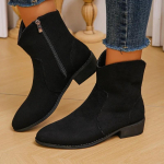 Naiste kingad soodushinnaga 2024. aasta moodsad k&uuml;ljet&otilde;mblukuga naiste saapad Talvised seemisnahast tugevad l&uuml;hikesed madalad kontsad, suured kontsad Botas De Mujer 43 must