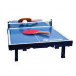 Set mini table de ping pong - SCHILDKR&Ouml;T - Mini-table 68x33x9 cm - 2 mini-raquettes PVC - Balle ABS - Filet - Table pliable sinine