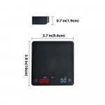 Digitaalne kohvikaal koos taimeriga LED-ekraaniga Espresso USB 3 kg Maksimaalne kaal 0,1 g K&otilde;rge t&auml;psusega m&otilde;&otilde;detud oz/ml/g k&ouml;&ouml;gikaal 3Kg