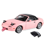 1/32 Mazda MX5 MX-5 Sulamist Valatud M&auml;nguauto Mudel Heli ja Valgusega T&otilde;mmatav Laste M&auml;nguasi Koguja S&uuml;nnip&auml;evakingitus roosa