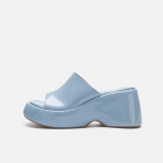 Moodsad Naiste Ruudukujulise Varba Avatud Varba Kingad Kiilkontsaga Denim Ristpaelaga Sandaalid Retro Moodne Disain Ruudukujulised K&otilde;rge Kontsaga Sandaalid 43 taevasinine v&auml;rv