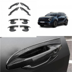 For Kia Sportage NQ5  Carbon Fiber Side Door Handle Cover door bowl Trim Protector Garnish Sticker Accessories ABS carbonfiber A