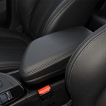 BMW X1 F48 2016 2017-19 Must Nahast Keskkonsooli K&auml;etoe Kasti Kate Nahk black
