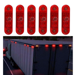 6 tk Punased LED Gabariidituled 12V Veekindlad Haagise Gabariidituled Veokile RV-le Raskeveokitele Universaalne Sobivus