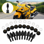 Motorcycle Windscreen Bolt SPIKE Kit Windshield Wind Bolts screen Screw Black US