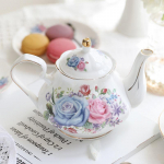 Noble Bone China teekann 500ml Pink Camellia kohvikannu komplekt Home Kvaliteetsest portselanist veekeetja kann Peokohvik Teen&otilde;ud Teekann Puer