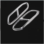 Car-styling 2018  for Volvo xc60 tail throat decorative box xc60 four stainless steel exhaust pipe trim cover 2018-2021 xc60 h&otilde;be