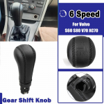 Volvo S60 S80 V70 XC70 jaoks PU Nahast K&auml;igukangi Nupp K&auml;epall Tarvikud 5 6 K&auml;iguline 5 Speed