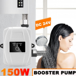 DC 24V 150W Surveboosterpump Automaatne Veepump &Uuml;henduspesa Majapidamine Kraanivee jaoks K&ouml;&ouml;givalamu Du&scaron;ipea Boosterpumba Komplekt must