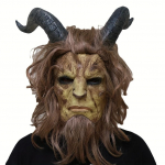 Mask, &auml;hvardav kitsepeaga metsalise peakate, realistlik halloweeni cosplay pidude ja l&otilde;petamiste teemaliste &uuml;rituste jaoks, pikk blond parukas