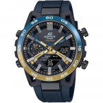 Casio Edifice Nighttime Drive seeria k&auml;ekell, Bluetooth, p&auml;ikeseenergia, safiirklaas, meestele, sinine, ECB-2000YNP-1AJF (Ametlik Jaapani toode)