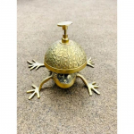 Messingist konnastiilis lauakell Nautical Vintage hotelli leti vastuv&otilde;tu teeninduskell