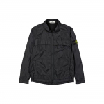 Stone Island Klassikaline &Uuml;hev&auml;rviline Polo Krae Logoga T&otilde;mblukk Pikkade Varrukatega K&uuml;ljetasku Kevad S&uuml;gis Jakk Meeste Jakk Must 801510522-V0029 M