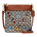 Coach X Disney koost&ouml;&ouml; Kitt 20 Mickey ja s&otilde;brad Klassikaline monogramm Kaetud l&otilde;uend ja nahast messenger kott Naiste kotid Pruun C8575-B4TJ2 Basic Set (Bag+Dust Bag)