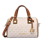 Michael Kors Grayson Signature Monogrammi Prindiga T&otilde;mblukuga PVC Kandekott Naiste kandekotid Vanillivalge 35S6GGYC1B-VANILLA Basic Set (Bag+Dust Bag)