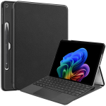 Tahvelarvuti &uuml;mbris Microsoft Surface Pro 12 jaoks, kolmekordse voldiga &uuml;mbris alusega, mitme nurga all olev klappkate must
