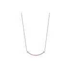 Tiffany & Co. T-sarja Naeratus Kaelakee 18K Roosa Kuld Sissepandud Roosa Safiir V&auml;ike Naiste kaelakee 68413710 Box