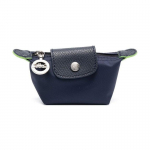Longchamp Le Pliage Green &Uuml;hev&auml;rviline Kl&otilde;ps-t&otilde;mblukuga Sulgemine L&otilde;uend Nahast &Auml;&auml;risega Pelmeenikott L&otilde;uendist M&uuml;ndikott Naiste kotid Sinine 30016919P68 Blue