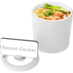 Elektrilised kuumad potid, mini-Ramen pliit 1 l, 500 W elektripliit nuudlite jaoks, kaasaskantav pott &uuml;lekuumenemiskaitsega, keetmise kuivuskaitse UK Plug white