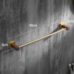 Puidust Vannitoar&auml;tikuhoidja Harjatud Kuld Seinale Kinnitatav R&auml;tikuhoidik Alumiiniumist Du&scaron;ir&auml;tikuhoidja &Uuml;he Vardaga R&auml;tikuhoidja 40cm-60cm