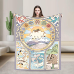 Anime Avatars The Last Airbender Palus Tekk Laste Flanell Visketekk Diivanile Toolile Super Soe Kvaliteetne Voodikate 100x125cm (40x50inch)
