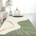 Kaasaegne Minimalistlik Roheline Vaip Libisemisvastane Pestav Suur Vaip Elutuppa Magamistuppa Geomeetriline Dekoratsioon 60x90cm gray