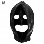 Nahast mask t&auml;isn&auml;oliseks, kahekihiline peakate, t&otilde;mblukuga kapuuts, reguleeritav paelaga, nahast sidumismaskid, Halloweeni, Cosplay peomask