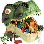 46 tk dinosaurusm&auml;nguasja, dinosauruskujud sisaldavad Dino hoiukasti, Dinosaurusmaailma m&auml;nguasjad, M&auml;nguasjad kingituseks lastele Other roheline