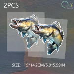 PVC Kleebis Kalastamine Suur Kala Meriahven Auto Kleebis Veekindel Kaitseraua Tagaklaasi S&uuml;learvuti jaoks 15x14.2cm