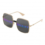 Gucci Lasert&auml;hemustriga Ruudukujulised P&auml;ikeseprillid Unisex P&auml;ikeseprillid GG0414S-002 Dust Bag+Eyeglass Case (Random Color)